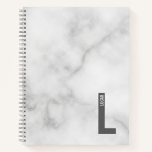 Modern Personalised Bold Monogram and Name Notebook