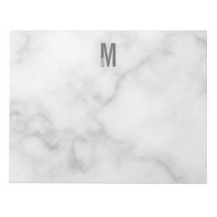 Modern Personalised Bold Monogram and Name Notepad