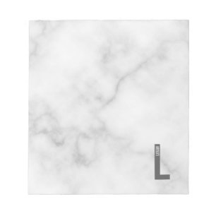 Modern Personalised Bold Monogram and Name Notepad