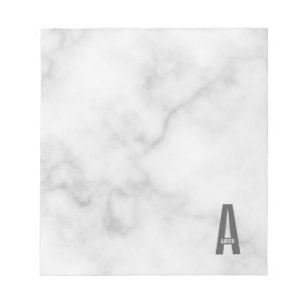 Modern Personalised Bold Monogram and Name Notepad