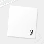 Modern Personalised Bold Monogram and Name Notepad<br><div class="desc">Modern Black and White Bold Monogram Design featuring personalised monogram and name in modern bold sans serif font style.</div>