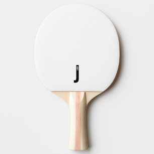 Modern Personalised Bold Monogram and Name Ping Pong Paddle