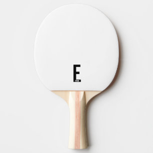 Modern Personalised Bold Monogram and Name Ping Pong Paddle