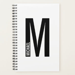 Modern Personalised Bold Monogram and Name Planner