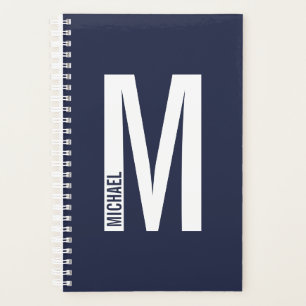 Modern Personalised Bold Monogram and Name Planner