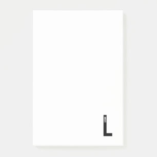 Modern Personalised Bold Monogram and Name Post-it Notes