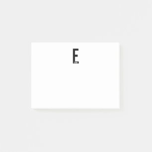 Modern Personalised Bold Monogram and Name Post-it Notes