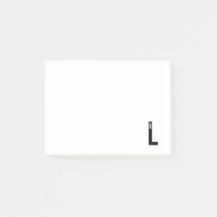 Modern Personalised Bold Monogram and Name Post-it Notes