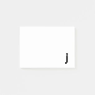 Modern Personalised Bold Monogram and Name Post-it Notes