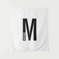 Modern Personalised Bold Monogram and Name