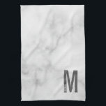 Modern Personalised Bold Monogram and Name Tea Towel<br><div class="desc">Modern Monogram Design featuring personalised monogram letter "M" and name in modern bold sans serif font style.</div>