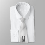 Modern Personalised Bold Monogram and Name Tie<br><div class="desc">Modern Monogram Design featuring personalised monogram letter "M" and name in modern bold sans serif font style.

Perfect gift for him,  father's day gift,  groomsman gift and more.</div>