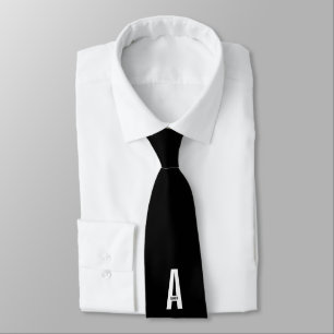 Modern Personalised Bold Monogram and Name Tie