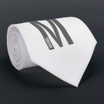 Modern Personalised Bold Monogram and Name Tie<br><div class="desc">Modern Monogram Design featuring personalised monogram letter "M" and name in modern bold sans serif font style.

Perfect gift for him,  father's day gift,  groomsman gift and more.</div>