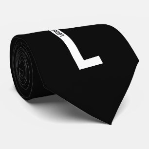 Modern Personalised Bold Monogram and Name Tie