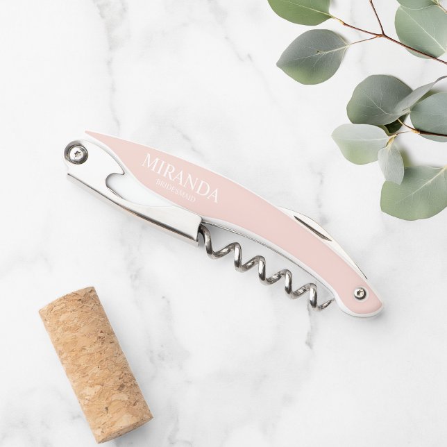 Modern Personalised Bridesmaid Name Corkscrew (Creator Uploaded)