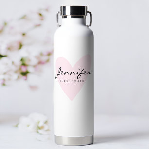 Modern Personalised Bridesmaid  Water Bottle