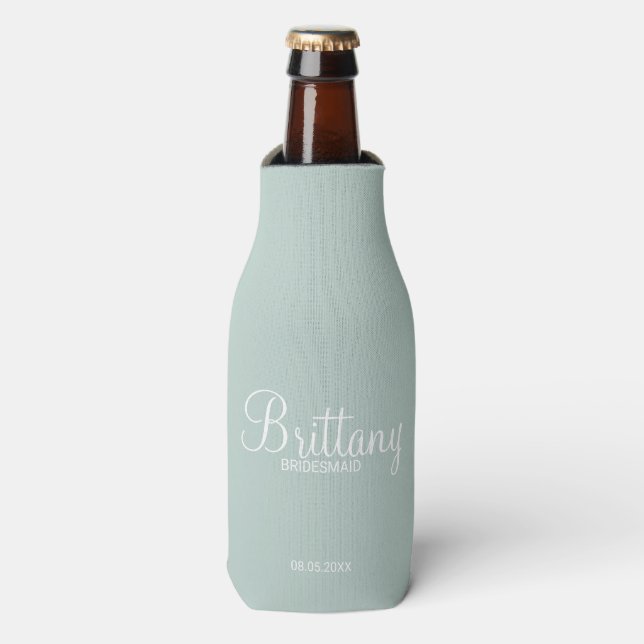 Modern Personalised Bridesmaids Bottle Cooler (Bottle Front)