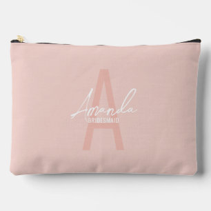 Modern Personalised Bridesmaid's Monogram and Name Accessory Pouch