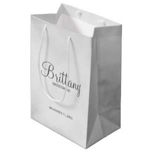 Modern Personalised Bridesmaids Name Medium Gift Bag