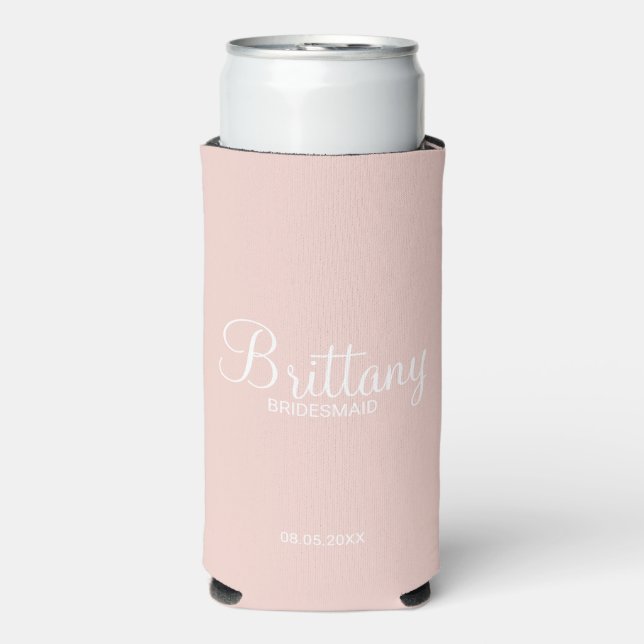 Modern Personalised Bridesmaids Seltzer Can Cooler (Seltzer Front)