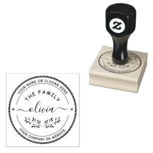 MODERN Personalised Business Logo Rubber Stamp