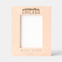 Modern Personalised Chicago City Silhouette