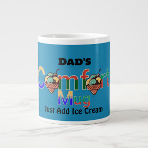 Modern Personalised Colour Humour Dad's Comfort Mu Large Coffee Mug