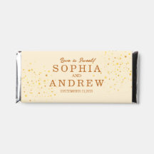 Modern Personalised Couple Gold Glitter Name,Date