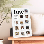 Modern Personalised Couples Photo Love Anniversary Plaque<br><div class="desc">Modern Personalised Couples Photo Love Story Anniversary plaque</div>