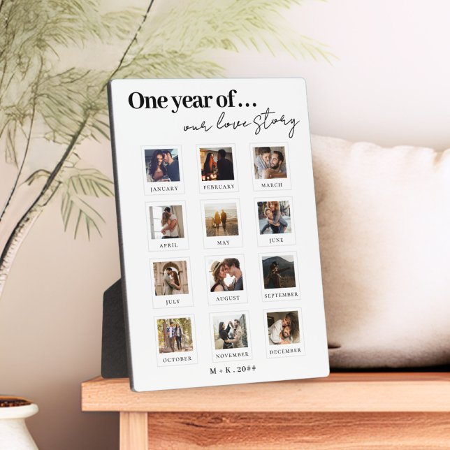 Modern Personalised Couples Photo Love Story Plaque (Creator Uploaded)