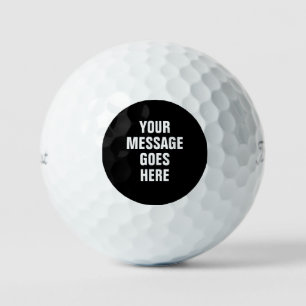 Modern Personalised Custom Message Golf Balls