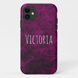 Modern Personalised Custom Purple Marble Case-Mate iPhone Case