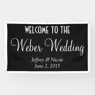 Modern Personalised Custom Wedding Banner