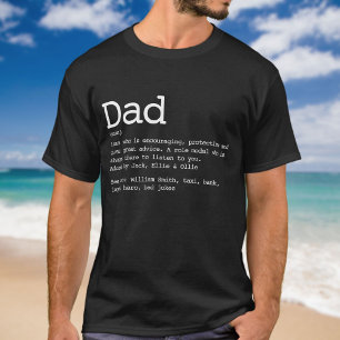 Modern Personalised Dad Father Definition  T-Shirt