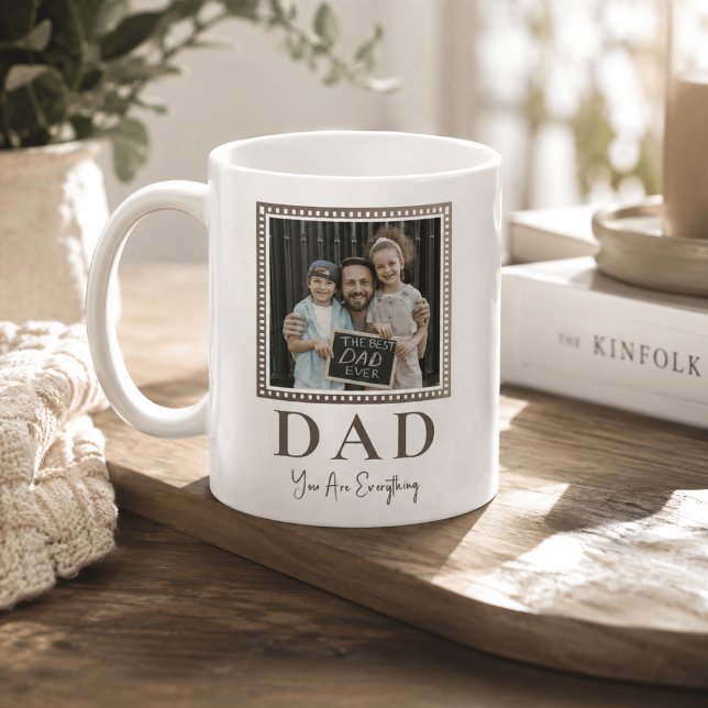 Modern Personalised Dad Photo Coffee Mug (Creator Uploaded)