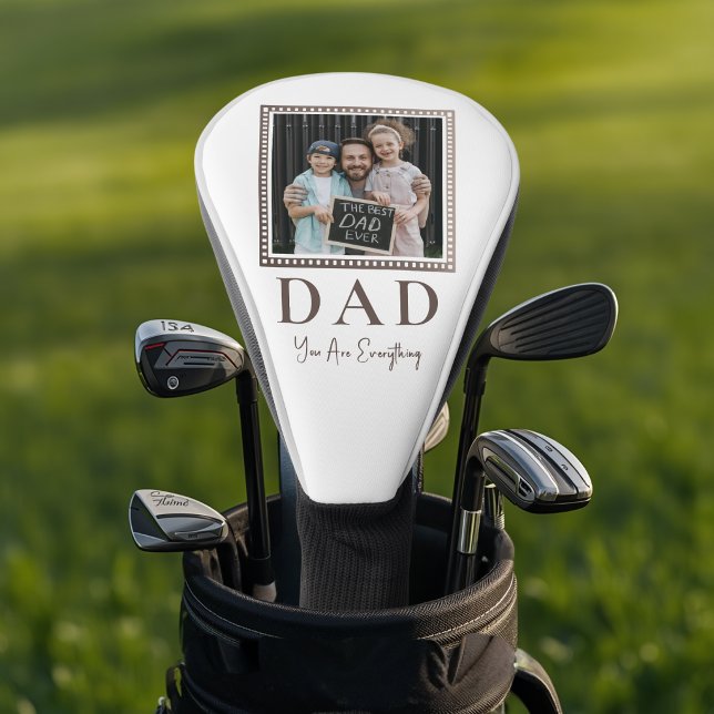 Modern Personalised Dad Photo Golf Head Cover (Creator Uploaded)