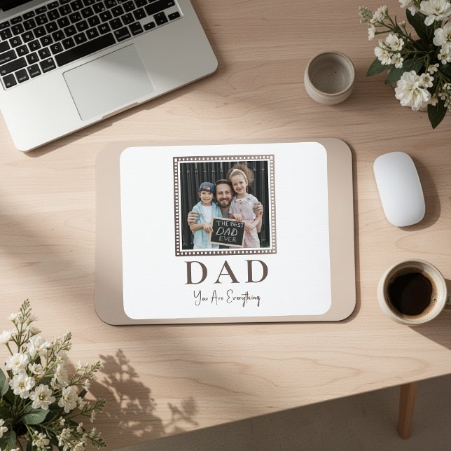 Modern Personalised Dad Photo Mouse Pad (Creator Uploaded)