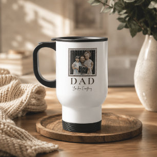 Modern Personalised Dad Photo Travel Mug