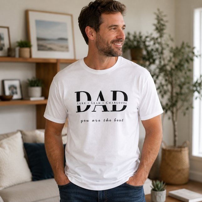 Modern Personalised DAD T-Shirt (Creator Uploaded)