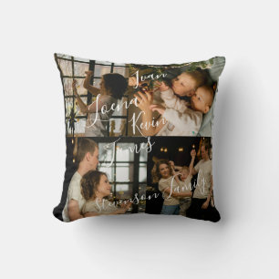 Modern personalised family  cushion