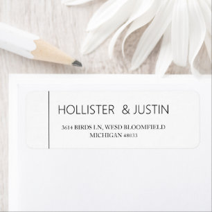 Modern Personalised Family Return Address Label