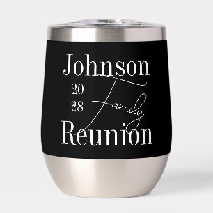 Modern Personalised Family Reunion Black and White