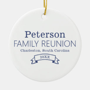 Modern Personalised Family Reunion Ceramic Tree Decoration
