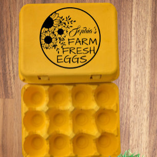 Modern Personalised Farm Owner Name Black Text Rubber Stamp