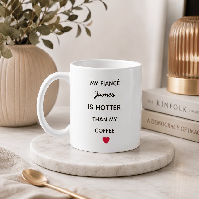 Modern Personalised Fiancé Coffee Mug (Creator Uploaded)