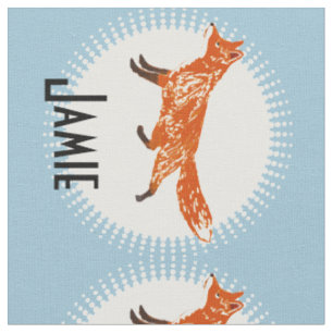 Modern Personalised Fox Fabric
