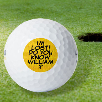 Modern Personalised Funny Message Lost Golf Balls