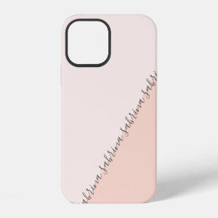 Modern personalised geometric blush pink iPhone 12 case
