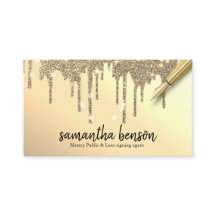 Modern Personalised Gold Drips Notary Agent 